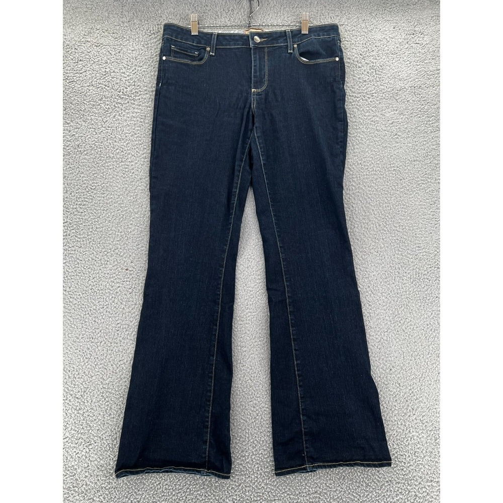 Paige Womens Blue Dark Wash Coin Pocket‎ Classic Denim Bootcut Jeans Size 31